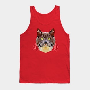 Low Poly Cat Tank Top